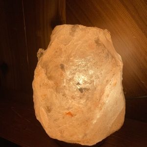 Globe 7’’ Himalayan salt lamp, wood base, 3-5lbs.